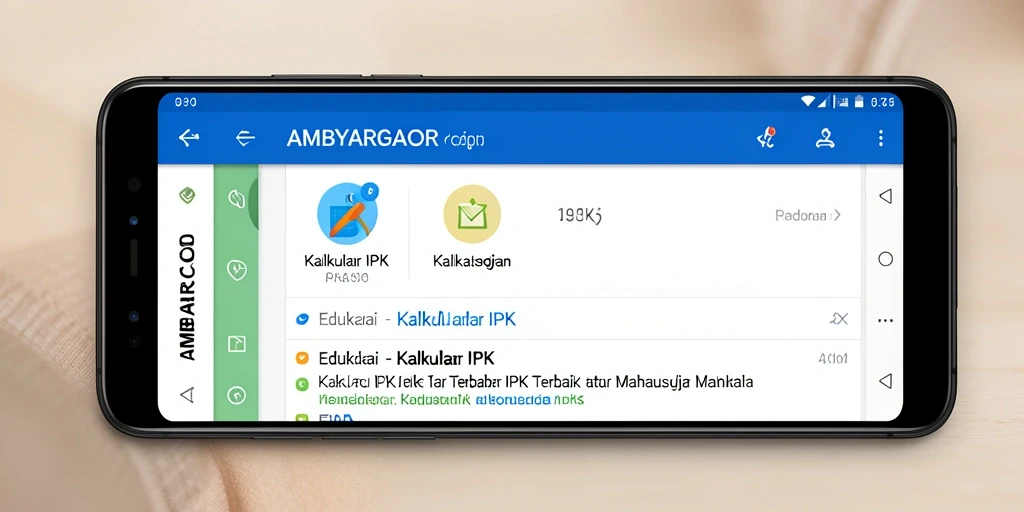 Tampilan antarmuka AMBYARGACOR dengan fungsi Kalkulator IPK yang mudah dipahami.
