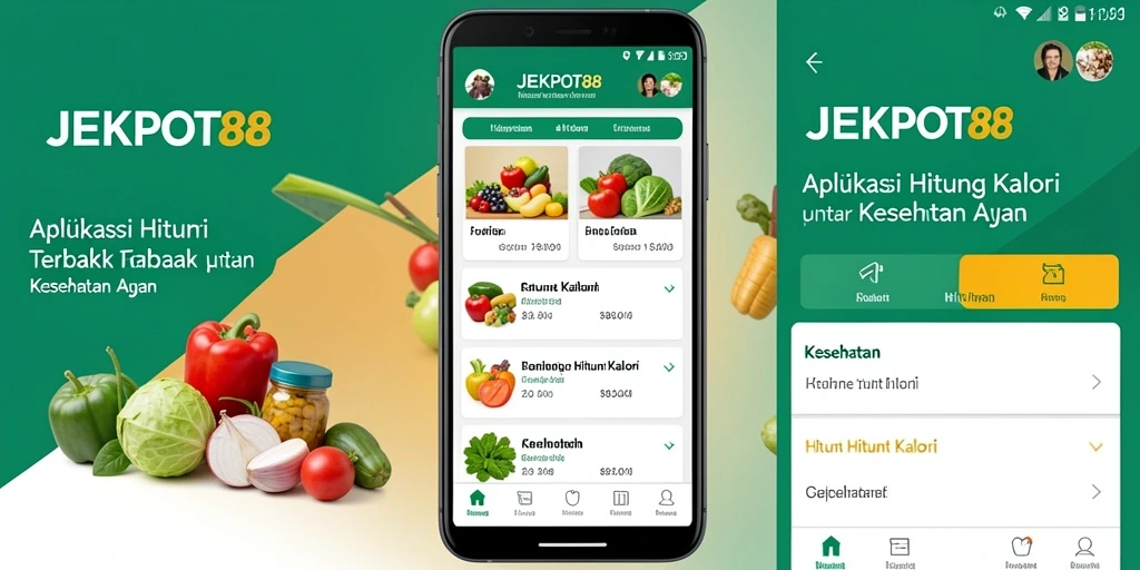 Tampilan antarmuka aplikasi Hitung Kalori JEKPOT88 yang sederhana dan informatif.
