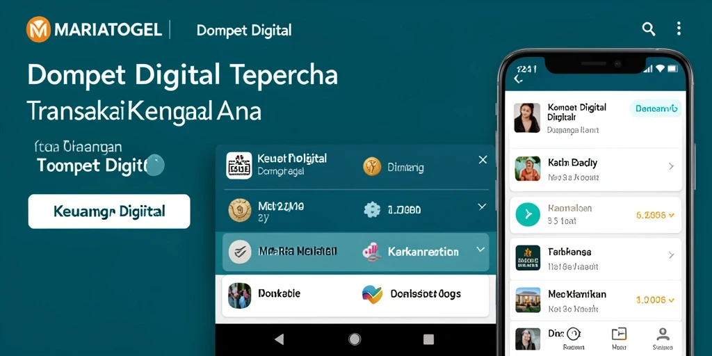 Antarmuka MARIATOGEL yang sederhana dan fungsional untuk Dompet Digital.