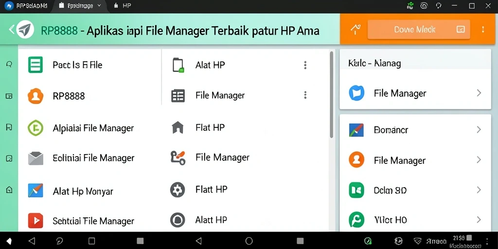 Tampilan antarmuka aplikasi RP8888 yang user-friendly dan fungsional.