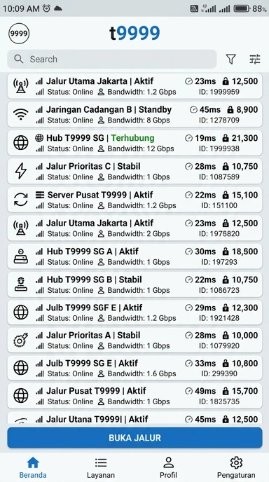 Tampilan link alternatif t9999