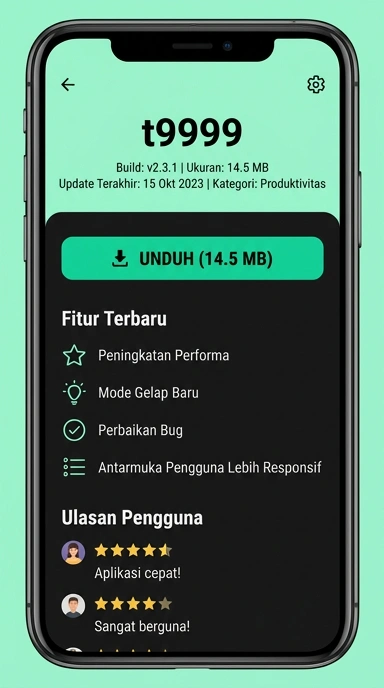 Tampilan halaman APK t9999